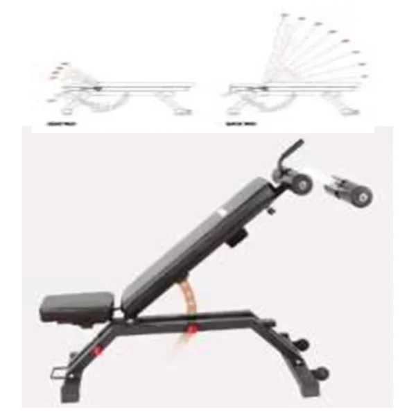 Banca Ajustable Comercial - OKP, Línea Profesional para trabajar pecho - Power Fitness Pro
