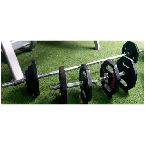 Barra Recta de 1.50 Mt Maciza de 5 Kg de Peso + 2 Manubrios con 30 Kg de Peso Barra Recta de 1.50 Mt Maciza de 5 Kg de Peso + 2 Manubrios con 30 Kg de Peso - Línea Hogar, Barras Discos y Pesas - Power Fitness Pro