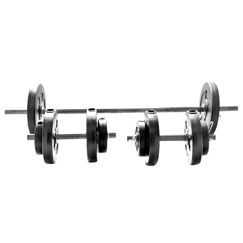 Barra Recta de 1.50 Mt Maciza de 5 Kg de Peso + 2 Manubrios Con 30 Kg de Peso Barra Recta de 1.50 Mt Maciza de 5 Kg de Peso + 2 Manubrios Con 30 Kg de Peso - Línea Hogar, Barras Discos y Pesas - Power Fitness Pro